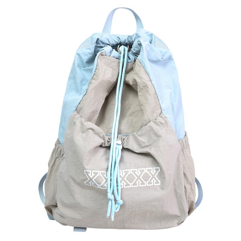 Outdoor Sports Lightweight Drawstring Backpack Men's And Women's Bags Mountaineering Bag Student Class Bag