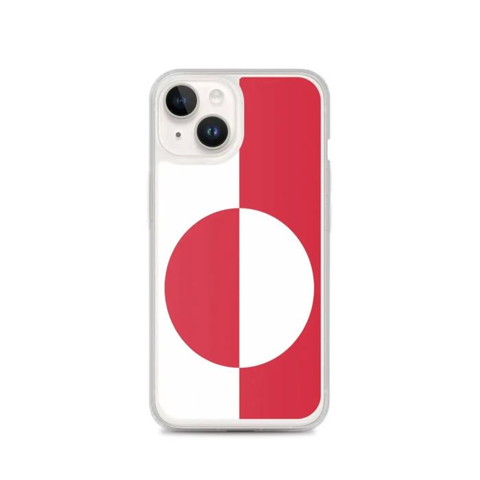Coque iPhone - Drapeau du Groenland - iPhone 14 - Sopa de silicona - Diseño fin et léger - Protección máxima