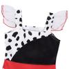 Toddler Girls Dalmatian Print Dress Ruffle Sleeve Movie Character Cosplay Costume for Role Play Party