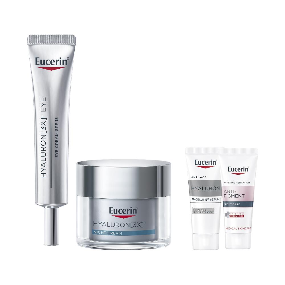 

[Eucerin] Набор Hyaluron 3X против морщин, 2 предмета (Крем для век + Ночной крем)