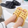Hollow Out Solid Color Women's Slippers - Wear-Resistant, All-Season Bathroom & Home Footwear