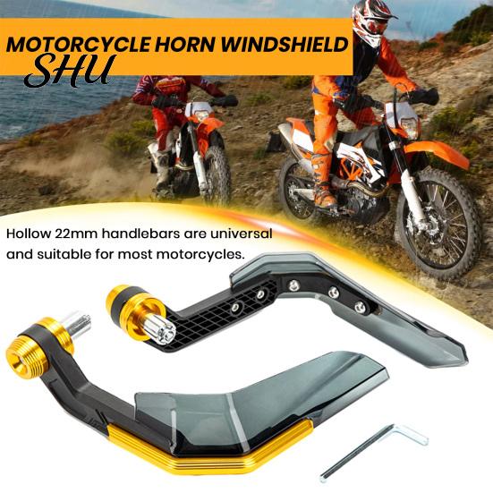 Aluminum Alloy Hand Guard 1 Pair Motorcycle with Windshield CNC Universal Heavy Duty 22MM Handlebar Protector Motorbike Dirt Bike Scooter Modification