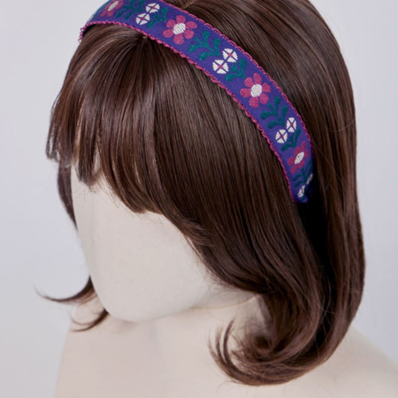 MAIA Blumenstirnband P - Blau Rot