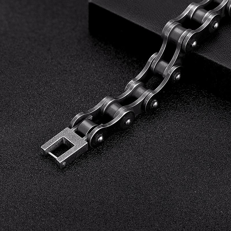 Locomotive Men Punk Rock Bicycle Chain Bracelet Stainless Steel Mountain Bike Chain Accessory Male Gifts