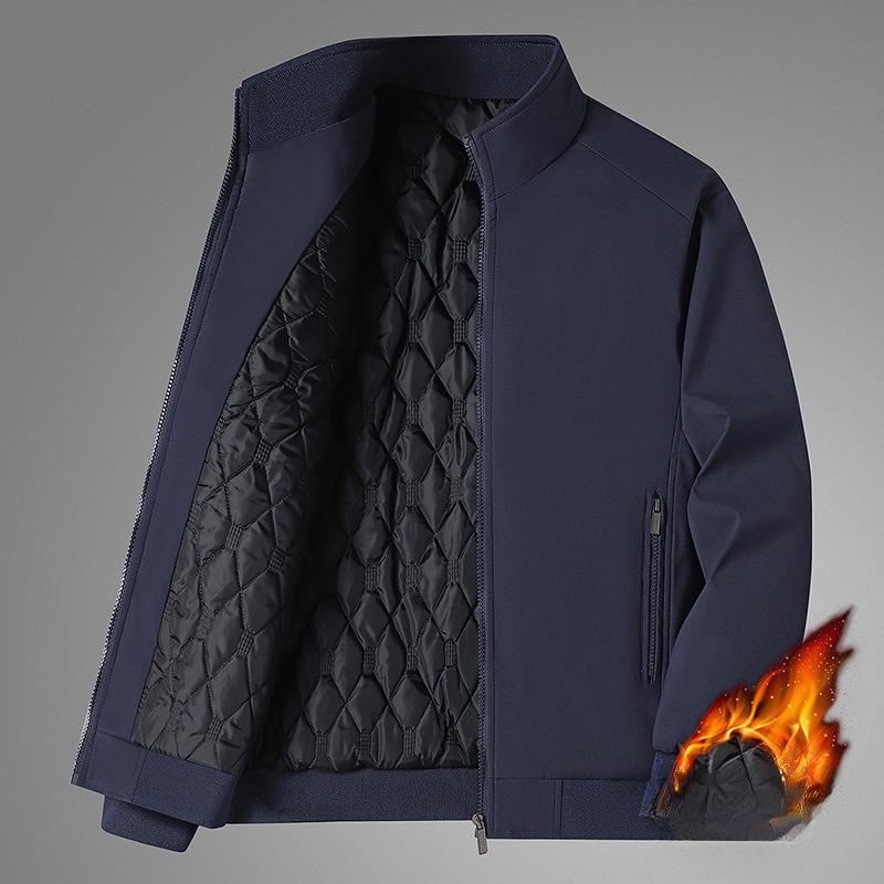 Thickened and Cotton To Keep Warm In Winter, Middle-aged and Elderly Fathers Wear Stand-up Collars, and High-end Coats Are Enlarged.