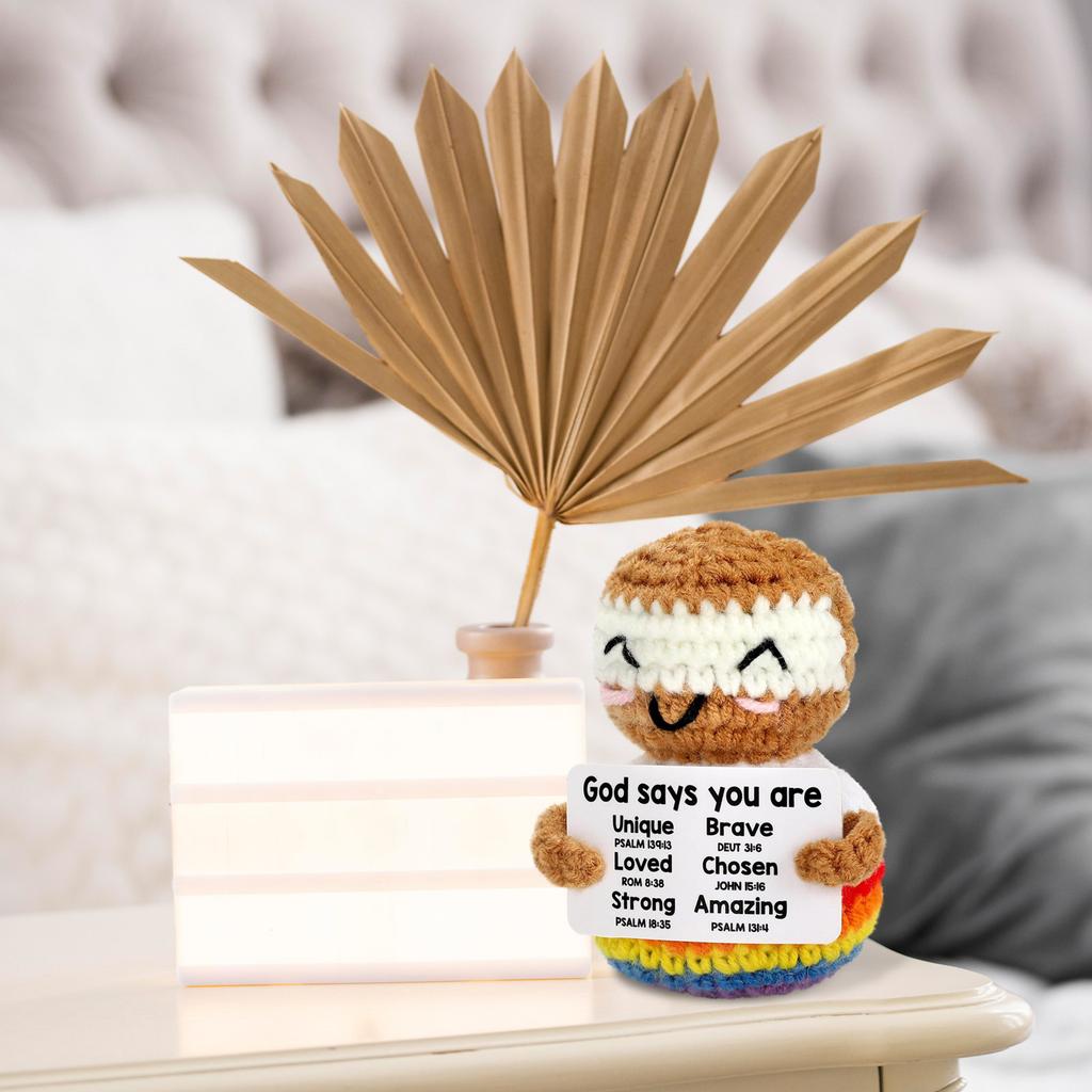 Positive Energy Expression Package Wool Knitting Emotional Inspirational Card Ornaments