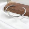 Mon Choix Silver Pipe Bangle Bracelet