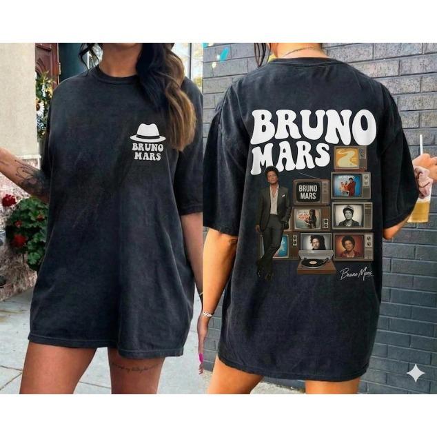 Summer Fashion Men Women Bruno Mars Pop Singer Shirt, Retro 90s Pop Tour Inspired Sweatshirt 2026 Bruno, R&B Inspired Concert Tee, Music Fan Gift 4XL