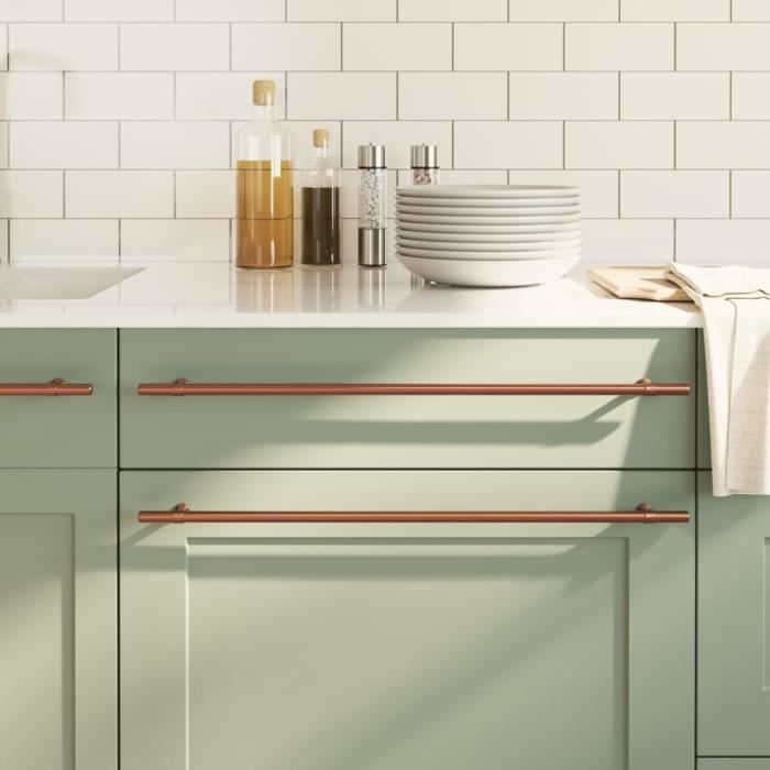 VidaXL Poignées d'armoire 5 pcs bronze 480 mm acier inoxydable 155435