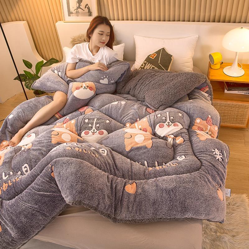 

Одеяло из овечьей шерсти Зимнее Супер Теплое Одеяло 4 кг Двустороннее Бархатное Одеяло Утолщенное Теплое Осенне-Весеннее Плюшевое Одеяло-Наполнитель 200x230cm 5.0kg