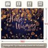 1 black and gold housewarming party background - polyester banner, golden bokeh design and festival, home decoration