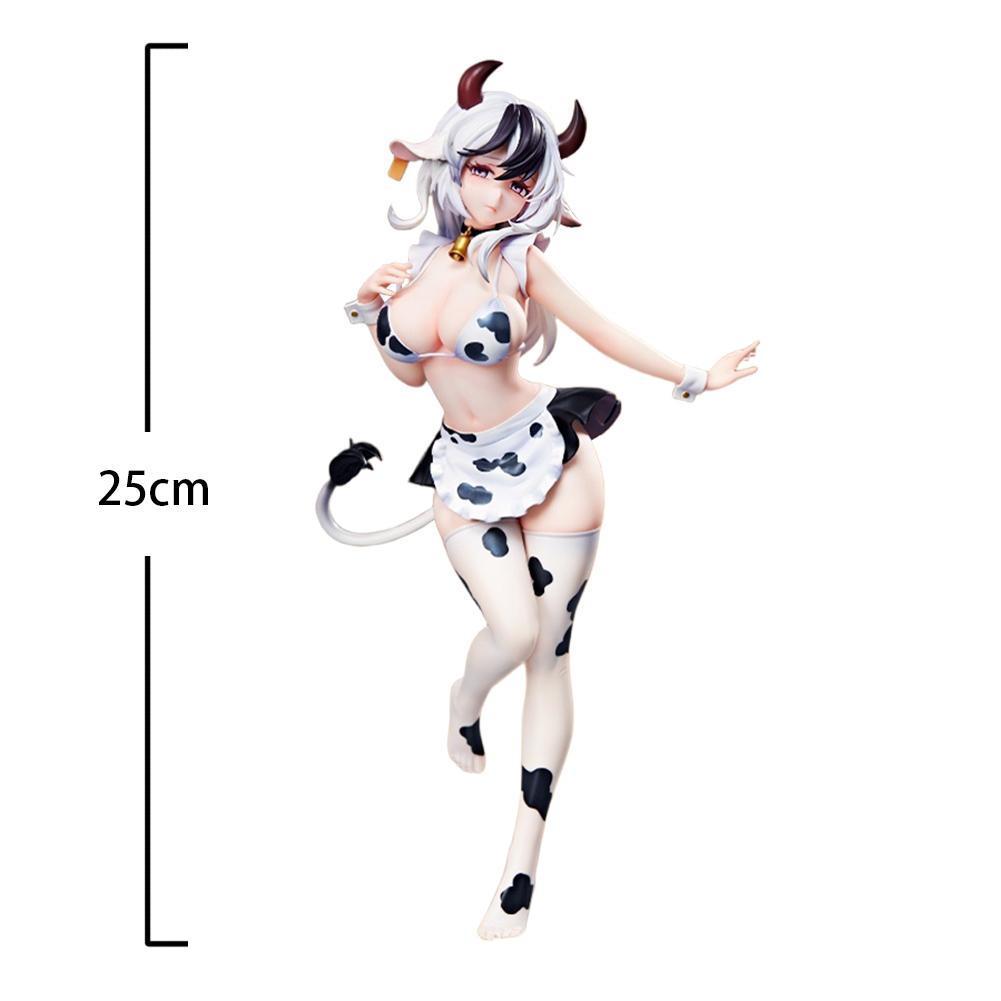 Anime Milk Girls Figure Black and White Sakura Pink Action Figure Girl PVC Model Desktop Ornaments Milkgirls Figurine Toy Gifts