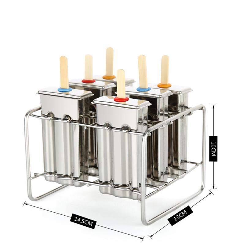 Stainless Steel Popsicle Mold Rack Ice Lolly Mold Frozen Lolly Popsicle Maker Homemade Ice Cream Mold with Popsicle Holder