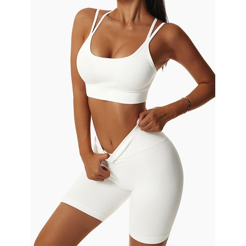 Peach Hip Fitness Shorts Stretch Fashion Exercise Shorts High Waist Shaping Training Yoga Leggings