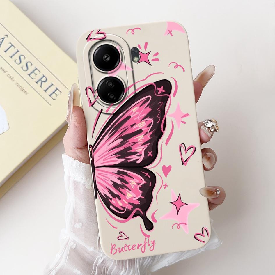 For Xiaomi Redmi 13C Case Cover Popular Flower Bowknot Soft TPU Silicone Shockproof Bumper For Xiaomi Poco C65 Redmi13C 4G Funda