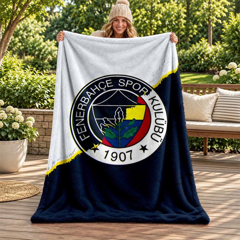 Fenerbahce Blanket Flannel Blanket Soft Cozy Plush Throw for Sofa Bed Lightweight Home Decoration Gifts for Christmas Various Holidays