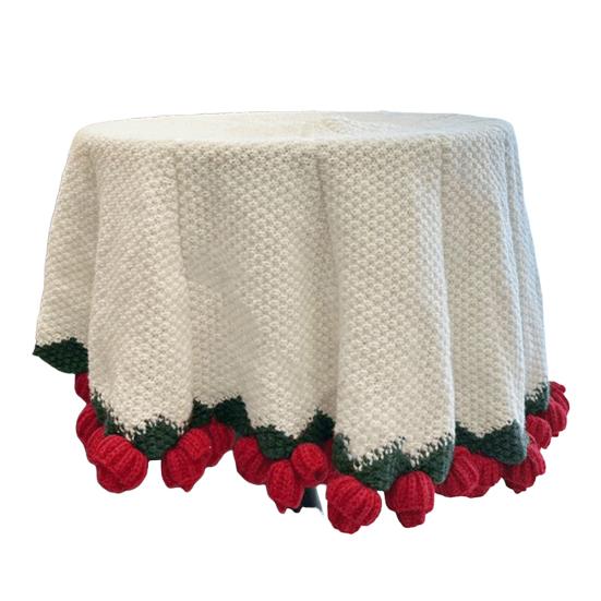 Rose Bouquet Blanket Handmade Crocheted Rose Blanket Floral Design Throw Blanket