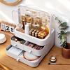 Cosmetic Organizer  Countertop Organizer For Dresser With Lid And Drawer Countertop Waterproof And Dustproof Skin Care Organizer