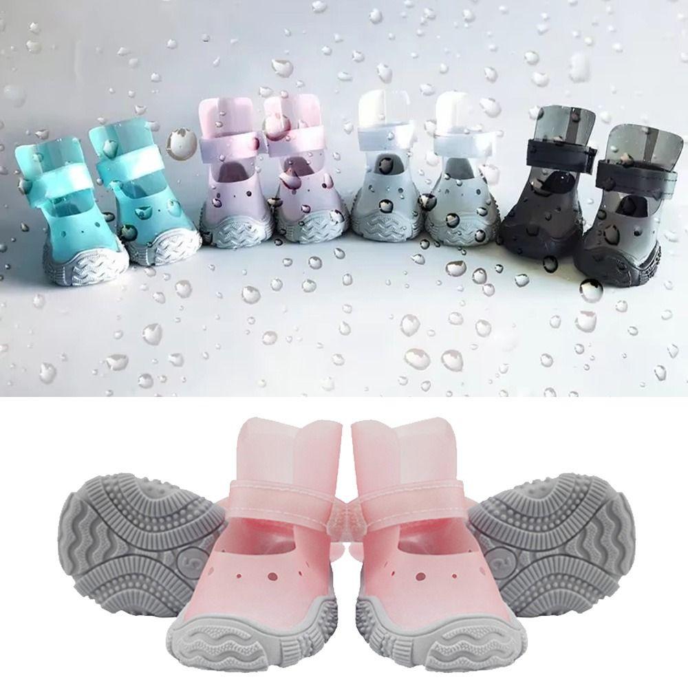 Breathable Waterproof Pet Shoes Non-slip Dog Foot Covers Casual Pet Rain Shoes  Rainy Day