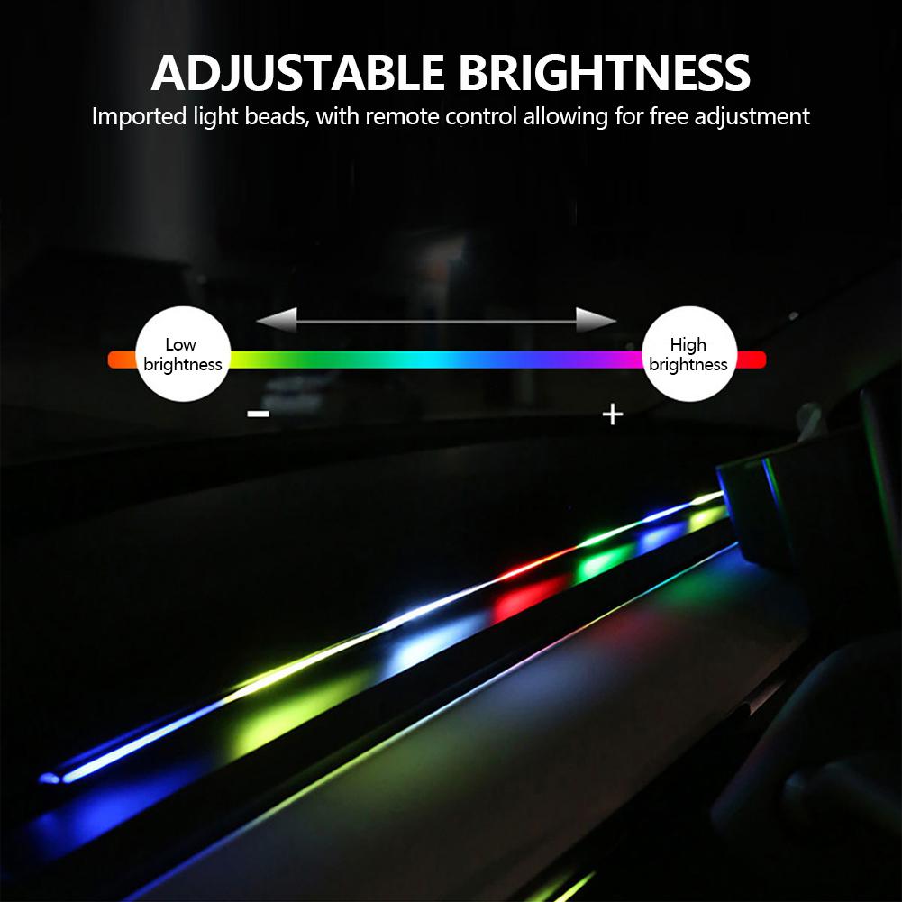 140/55.1inch Universal Car RGB Atmosphere Lamp LED Ambient Lights USB APP Remote Neon Light Strip Vehicle Decoration