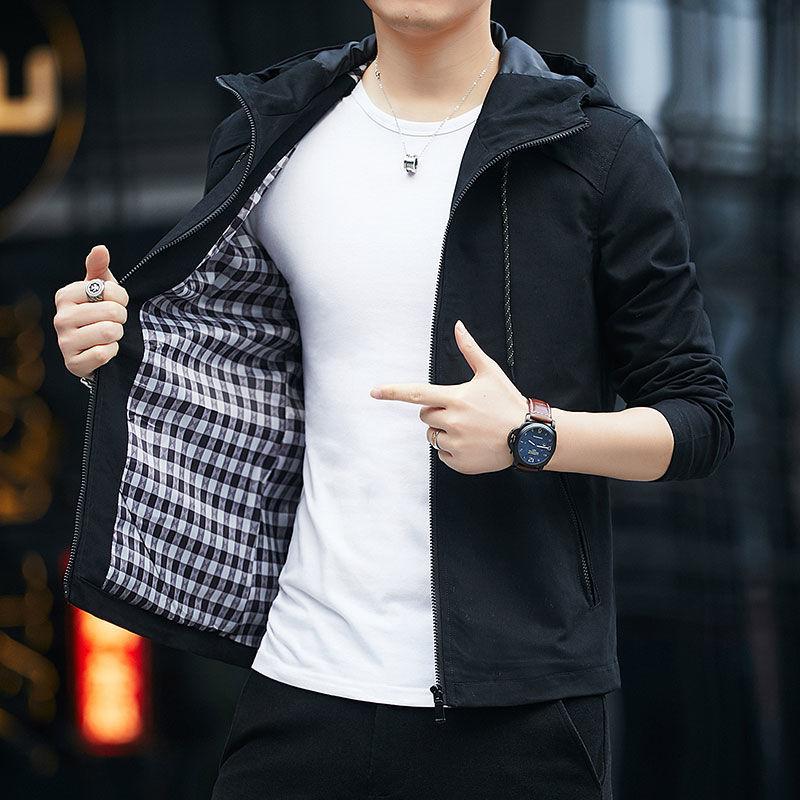 Jacke Herbst und Winter Koreanische Version Trend Slim Casual Stehkragen Herrenbekleidung