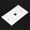 5Pcs Network Socket Panel 120 American Type Single Pot Wall Flat Face Plate RJ45 Faceplate