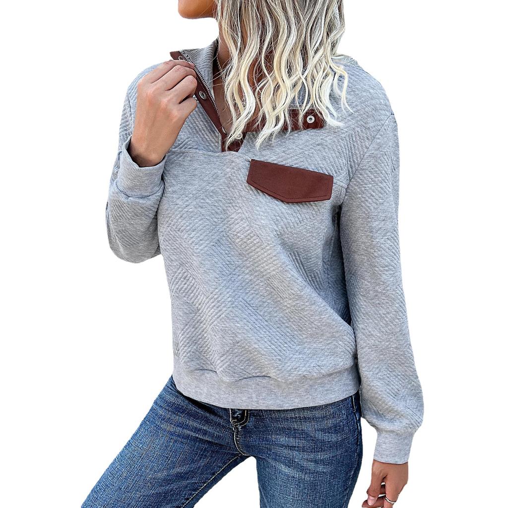 Autumn and Winter Long-sleeved Women's Fashion Stand-up Collar Pullover Cotton Ladies Sweater