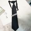 Uniform Black Ties For Janpanese JK Uniform Cosplay Accessory Neckwear Jk Seifuku Cute Anime Necktie with Pin