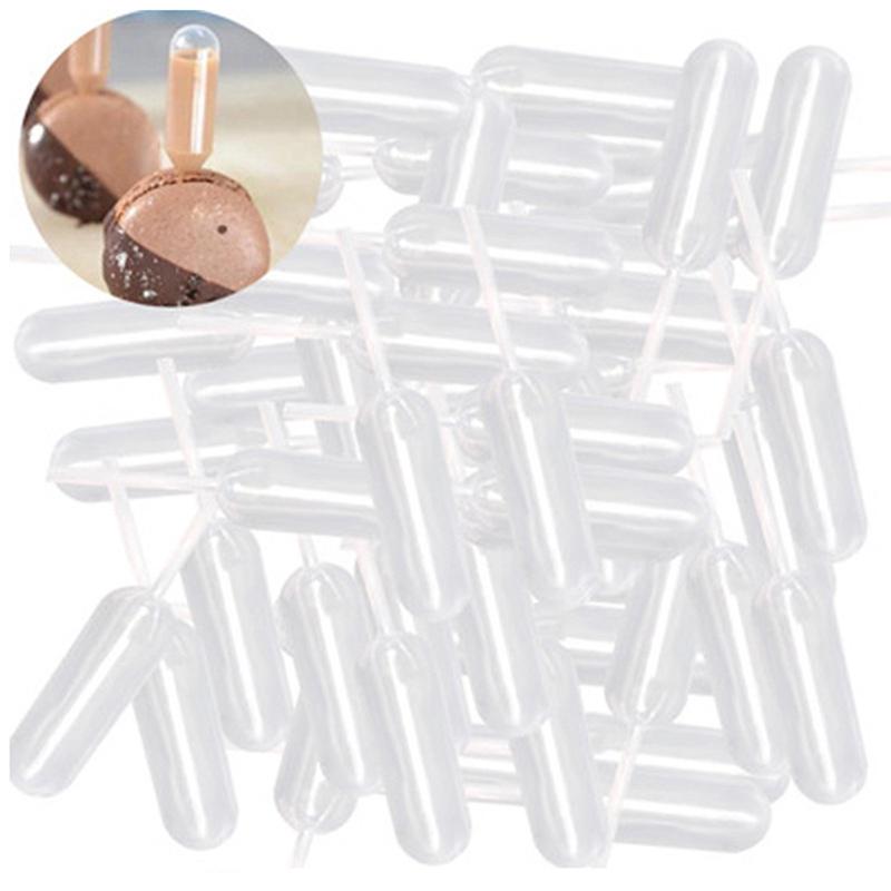 50Pcs Mini 4Ml Plastic Squeeze Transfer Pipettes Dropper Disposable Pipettes For Strawberry Cupcake Ice Cream