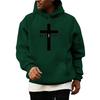 Pullover für Herren Kreuz Pullover Kapuzenpullover Grafik Langarm Sweatshirt