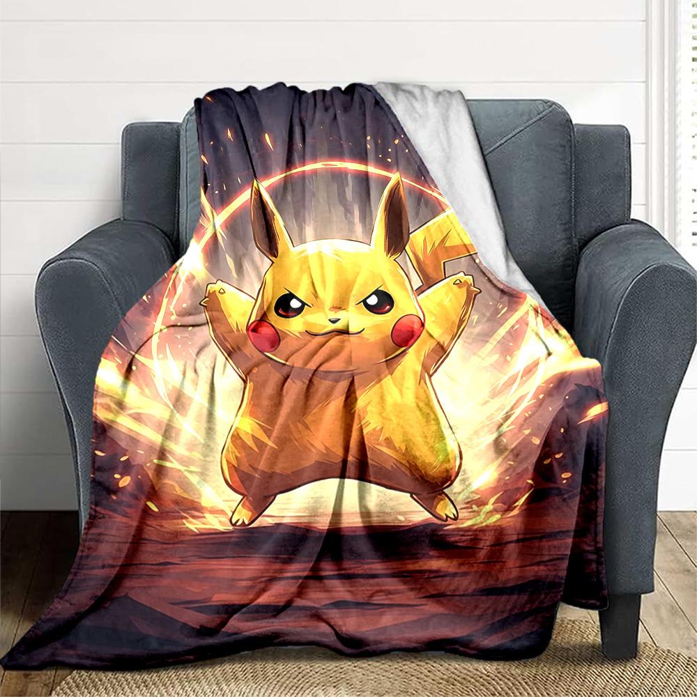 1PC Pikachu Blanket, Throw For Sofa, Bed, Travel, Camping, Livingroom,