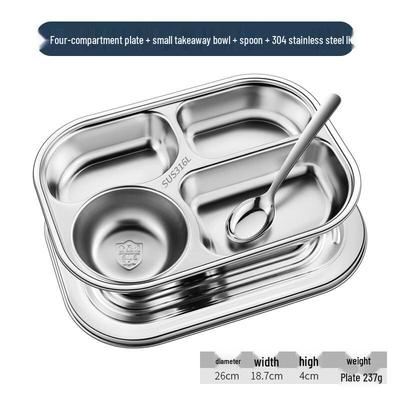 316 Stainless Steel Divided Meal Plate Set