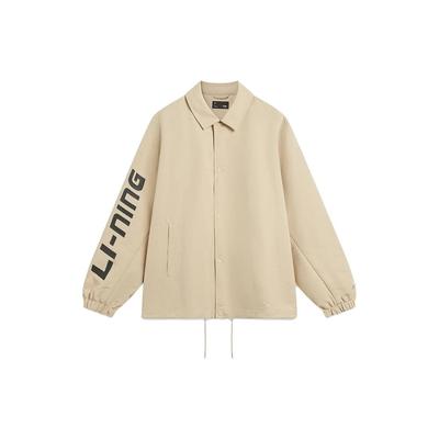 Sports Lifestyle Series Letter Logo Printed Polo Jacket Men Jackets Cocoa AJDT739-2