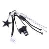 Creative Camera Star Keychain For Women Hand Woven Nylon Rope Bag Charm Aesthetic Bag Accessories Backpack Pendant