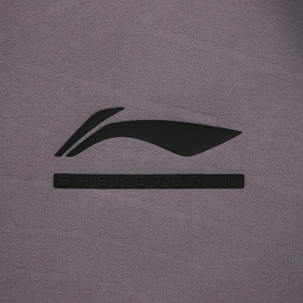 Li Ning Basketball Series Stand Collar Logo Letter T-Shirt Men Tops ATLV137-2