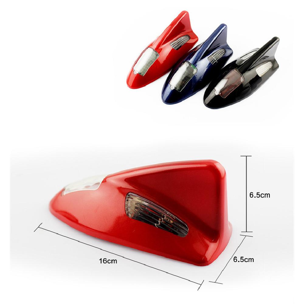 Grey Shark Fin Solar Anti-Rear-End Warning Lamp Led Decoration Strobe Lamp