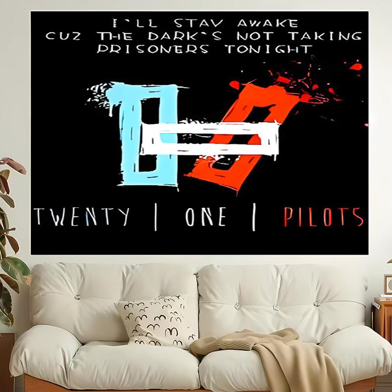 1pc Tyler Joseph and Josh Dun1 Tapestry, Living Room, Bedroom, Office, Party Decor, Ideal Festive Gift