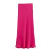 New European & American Style Satin Midi Skirt 8632845