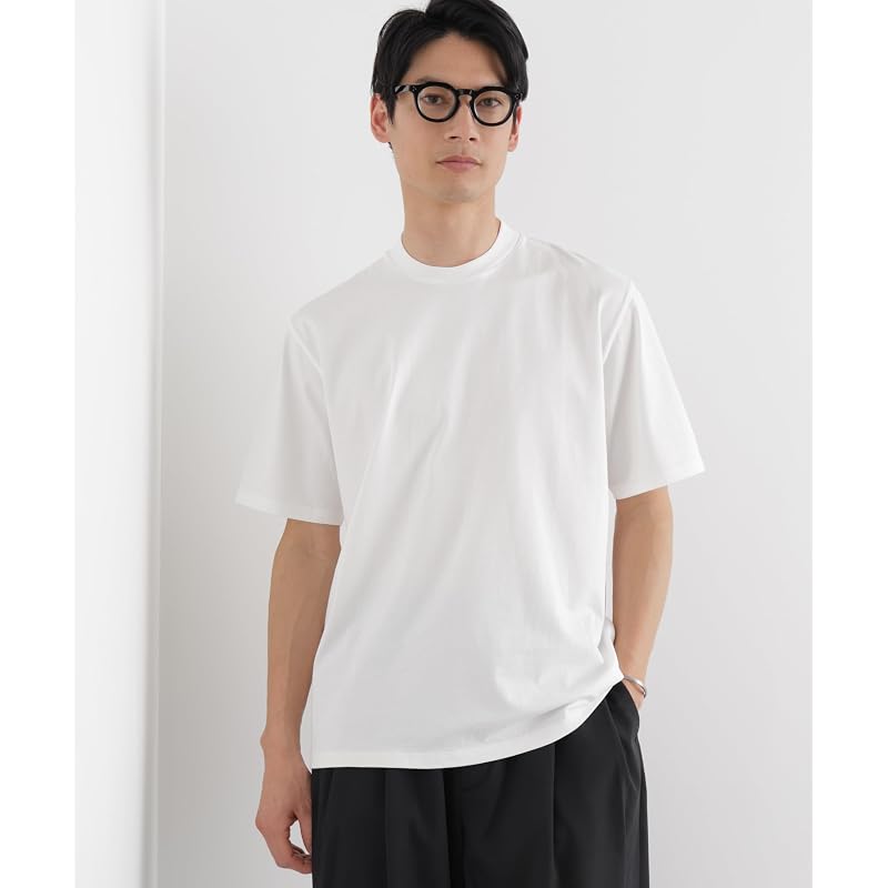 [Nano-Universe] Jacket T-shirt (R) Crew Neck Short Sleeve Men's L White 668-6124231