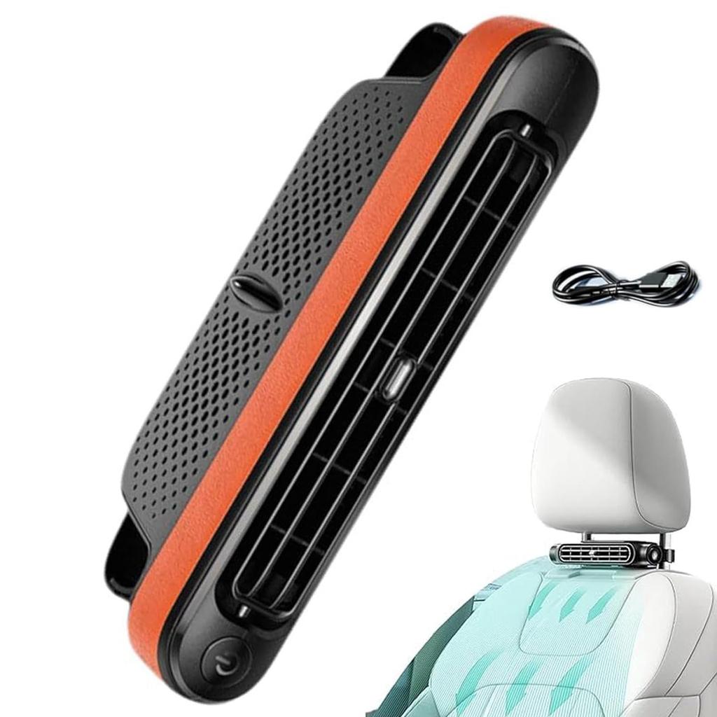 Car Headrest Cooling Air Fan USB Powered Creative Car Seat Fan Low Noise Back Seat Cooler Auto Accessories