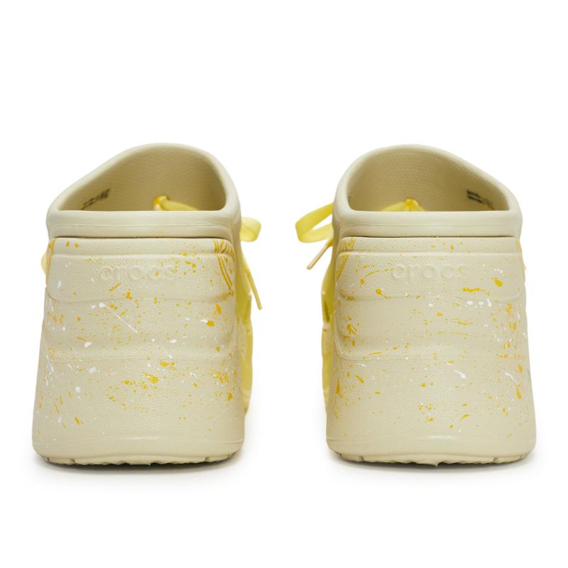 Crocs Siren Clog 811 Made Lemon Micro Sugar Special Shoe Box Lemon Vitality Playful Graffiti Hole Shoes Unisex Same Beige Green