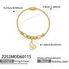 Niche Heart-Shaped Zircon Flower Stainless Steel Bracelet - European & American Style for Women