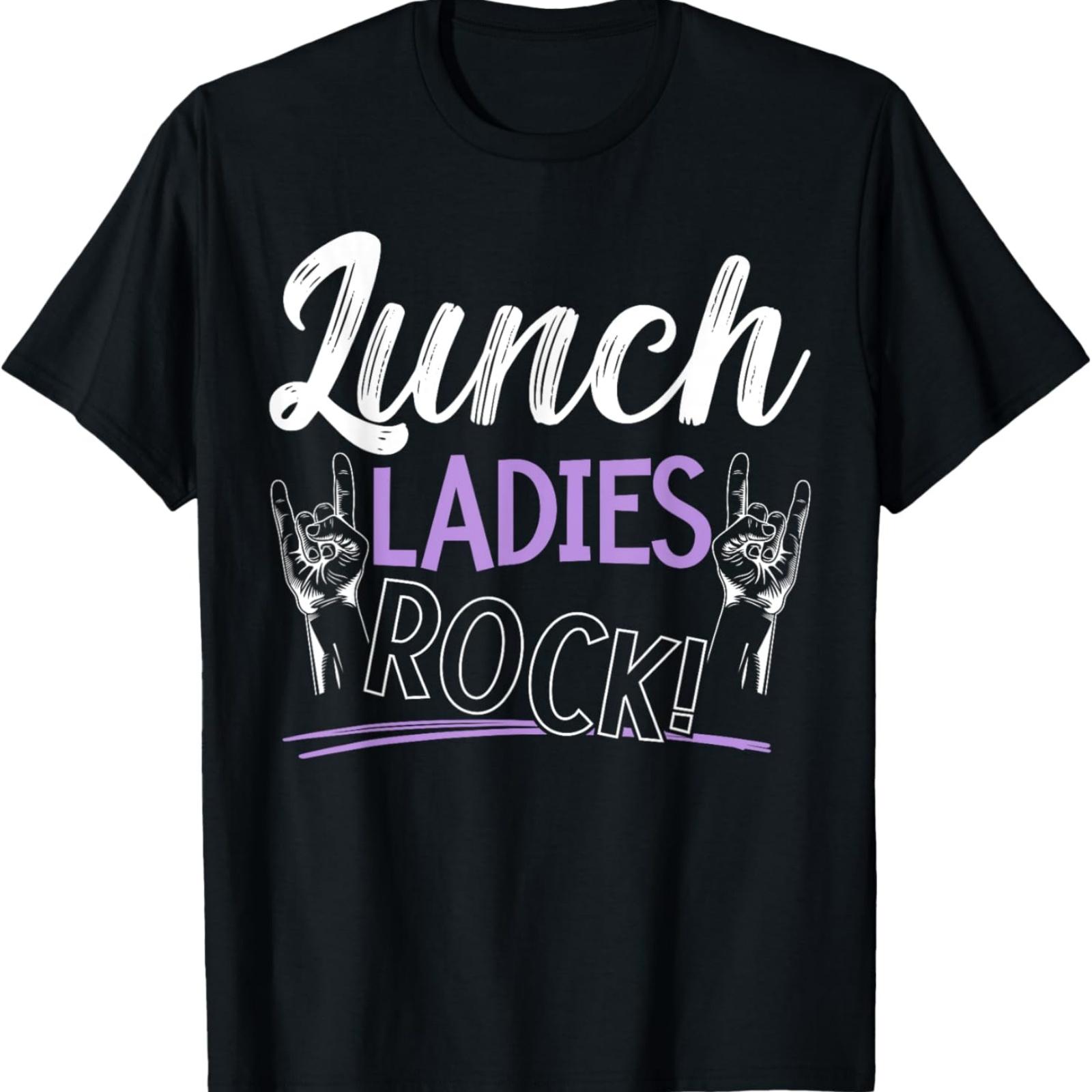 Lunch Ladies Rock Cafeteria Worker Dinner Lady Cook T-Shirt XXXXXL разноцветный