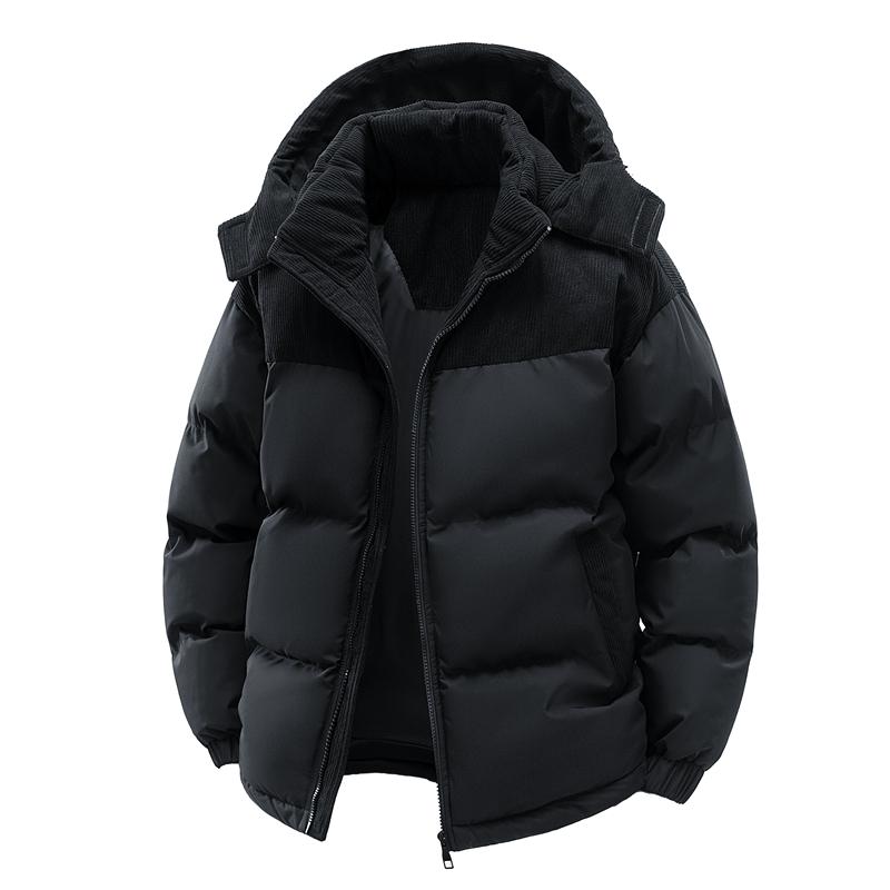 Hooded Cotton Jacket for Men and Women in Winter Windproof Plus Velvet Thickened Cotton Jacket Couple Thickened High-quality Cotton Jacket Jacket