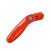 Orange Heavy-Duty Metal Utility Knife - Fixed Blade for Cutting Carpet, Leather, and Paper with 5 Blades.