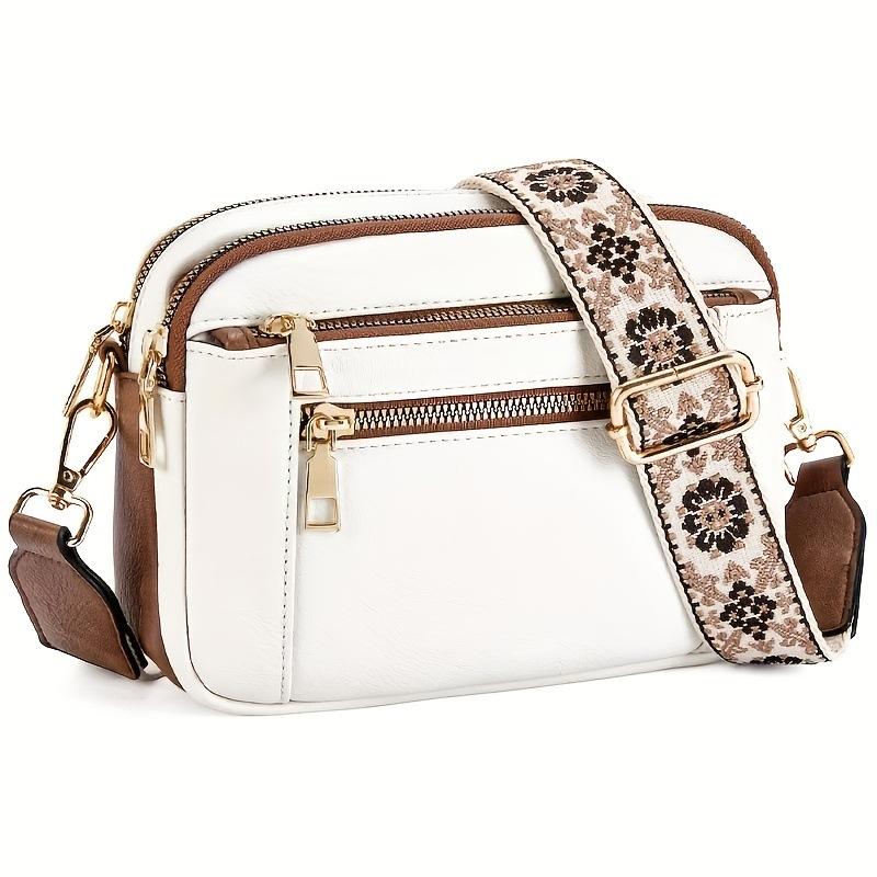 

Spot hot-selling women s bags, versatile messenger bags, simple and advanced shoulder bags, PU multi-functional leisure 20*15.6*5.1cm белый