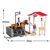 DIY Horse Race Model Horseman Farm stable Animal Figurines Action & Toy Figures ABS Emulation Toys for Children Christmas Gift