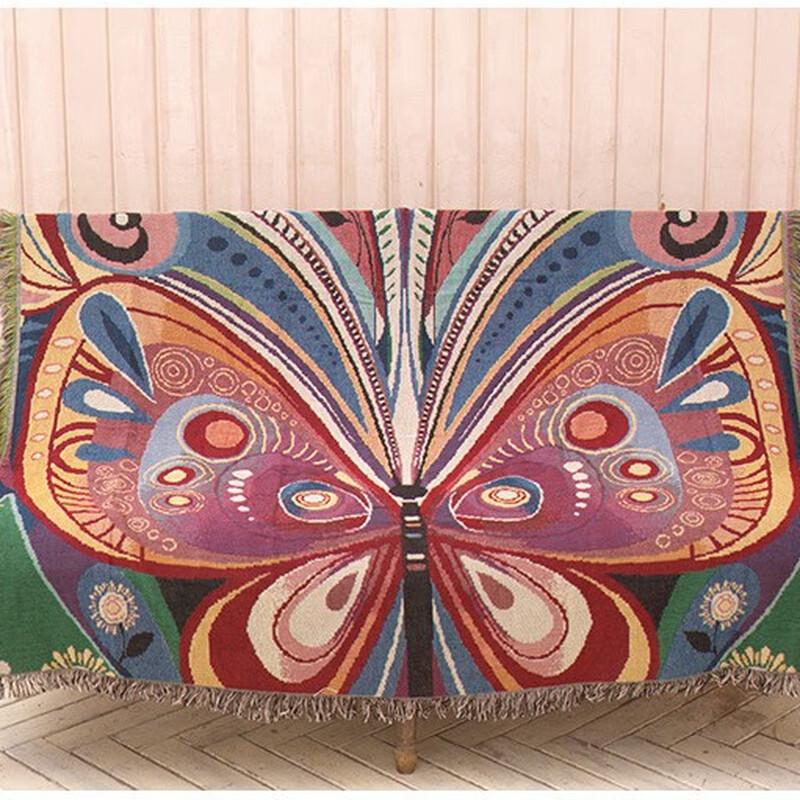 Butterfly Pattern Sofa Throw Blanket 180x230cm