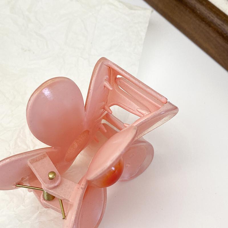 Egg Flower Hair Claw Clip for Women Korean Solid Color Flower Grab Clip Simple Fashion Shark Clip Girl Hair Accessories
