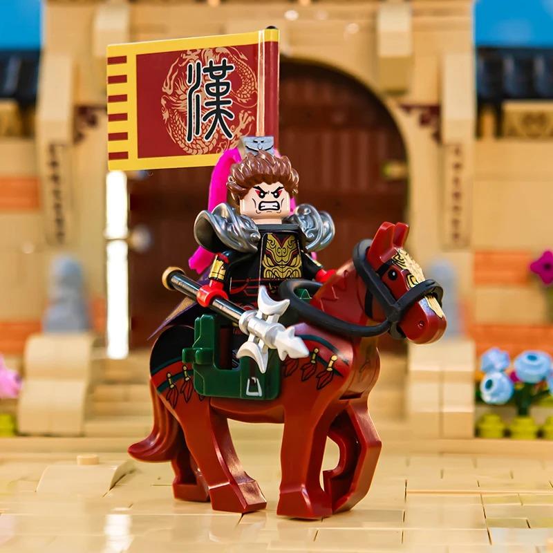 Building Block Man Figurine Three Kingdoms Zhuge Liang Armor Version Lu Bu Children's Assembly Toy Boy Holiday Gift Collection
